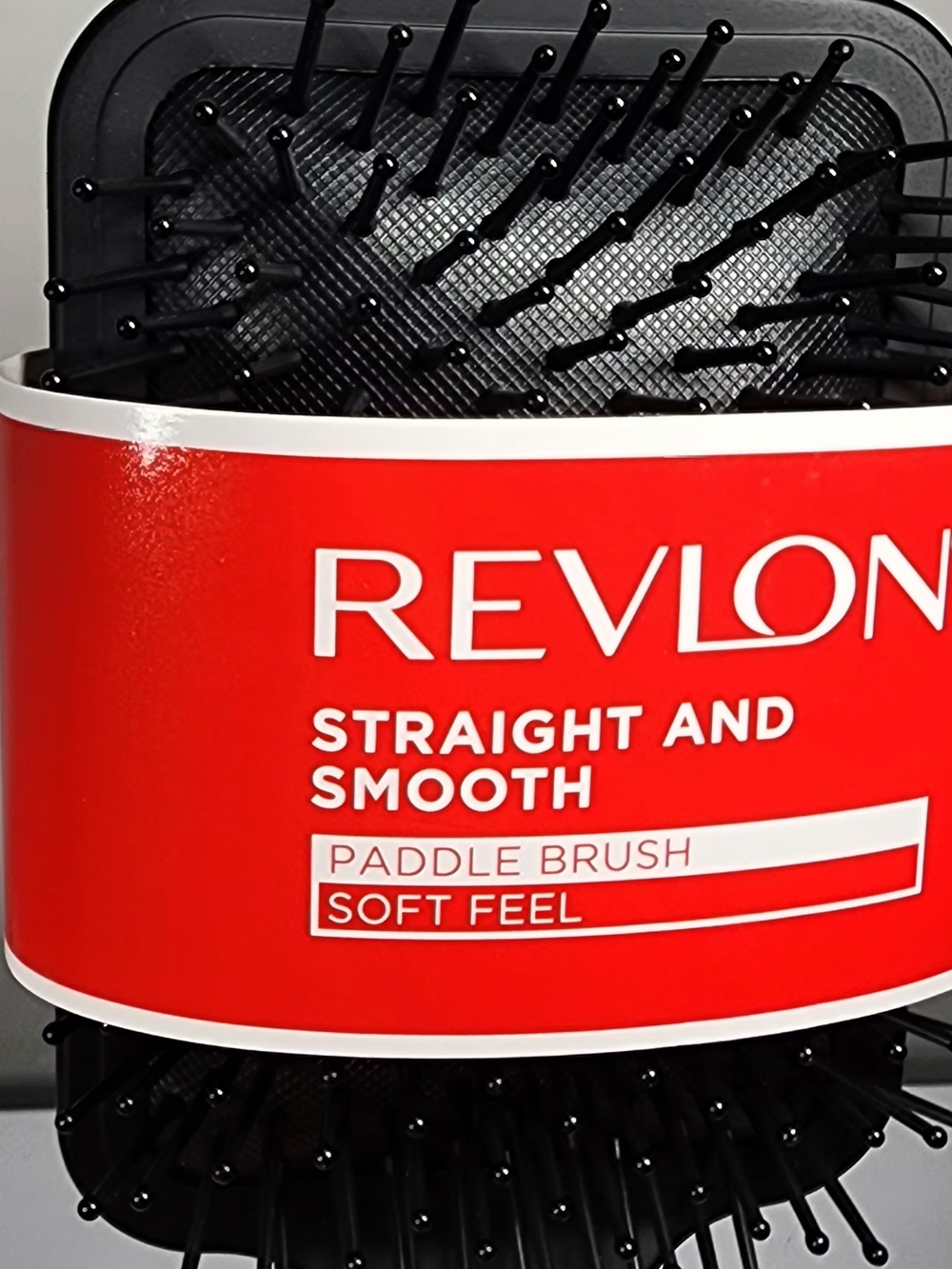 Revlon Straight and Smooth Paddle Brush Soft Feel Black Square All Hair Types - Picture 14 of 16